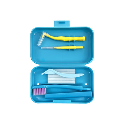 1 Box Portable Travel Dental Cleaning Set Oral Cleaning Care Toothbrush Interdental Brush Teeth Whitening Orthodontic Care Kit