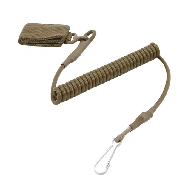 Elastic Lanyard Rope Tactical Anti-lost Military Spring Safety Strap Gun Rope For Key Ring Chain Flashlight Hunting Accessories