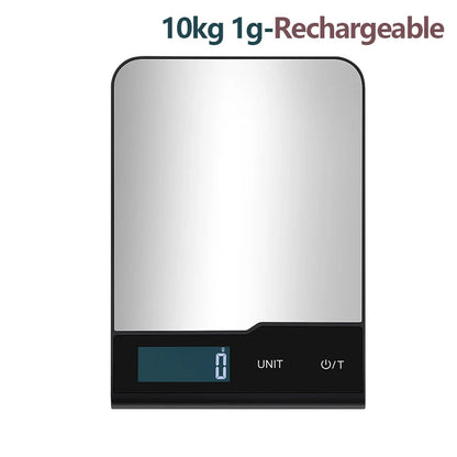 5/10/15kg Household Kitchen Scale Electronic Food Scale Baking Scale Measuring Tool Stainless Steel Platform with LCD Display