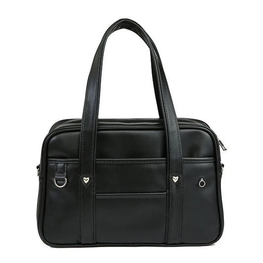 Japanese Women Handbags Men's Large Capacity Commuter Briefcase College Student School Travel Shoulder Bags PU Leather Satchels