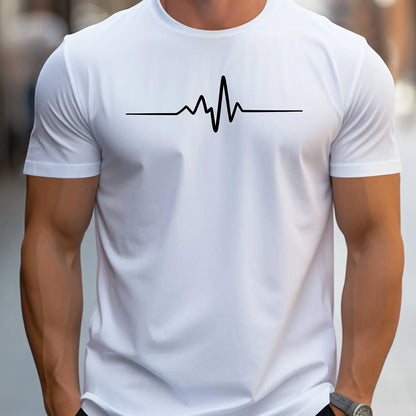 Mens T Shirt Gym Summer Simpler Graphic Print T-Shirts Daily Training Sportswear Round Neck Short Sleeved Running T-Shirt Tops