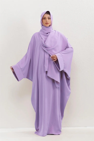 Two Pieces Muslim Abaya Women Jilbab Islamic With Hijab Clothing Dubai Saudi Robe Turkish Modesty Prayer Dresses Loose Kaftans