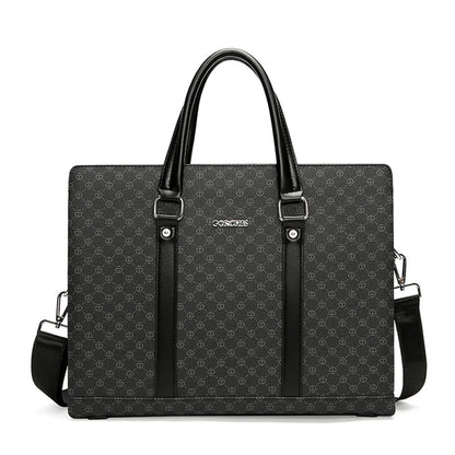 Luxury Password Lock Briefcases For Men PU Leather Executive Business Office 15.6 Inch Laptop Portfolio Large Bag Documents