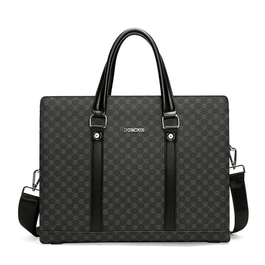 Luxury Password Lock Briefcases For Men PU Leather Executive Business Office 15.6 Inch Laptop Portfolio Large Bag Documents