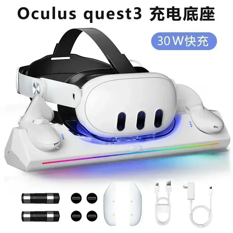 Suitable for meta Quest 3/3s charging dock VR accessories Quest 3s host handle magnetic charging dock