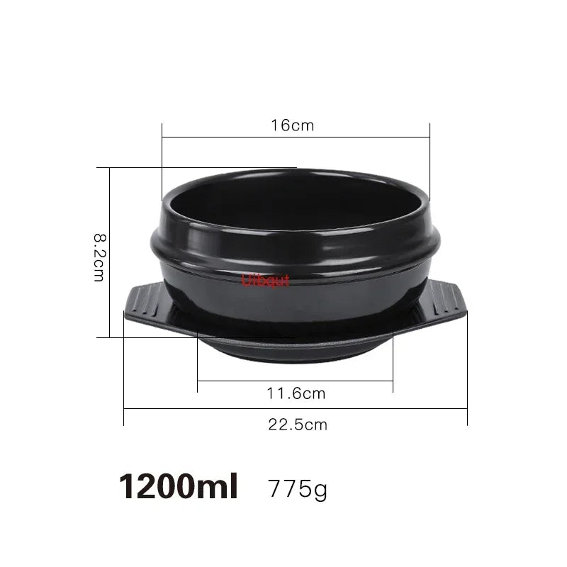 Korean cooking stone pot high temperature pot rice tableware pot soup pot Korean stone pot Korean bibimbap kimchi soup