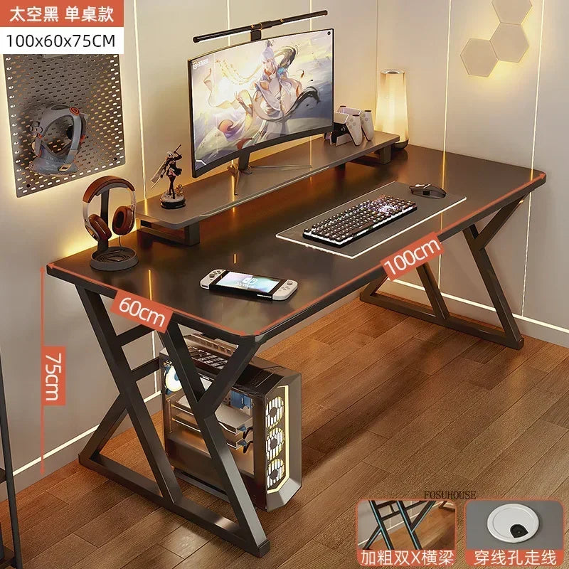 Meja Komputer Desktop Meja Pejabat Meja Isi Rumah Ringkas Meja Permainan Moden dan Set Kerusi Bilik Tidur Meja Kerja Perabot Pejabat 