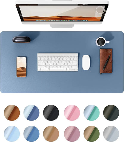 Leather Desk Pad Protector, Office Desk Mat, Large Mouse Pad, Non-Slip PU Leather Desk Blotter, Laptop Desk Pad  Waterproof