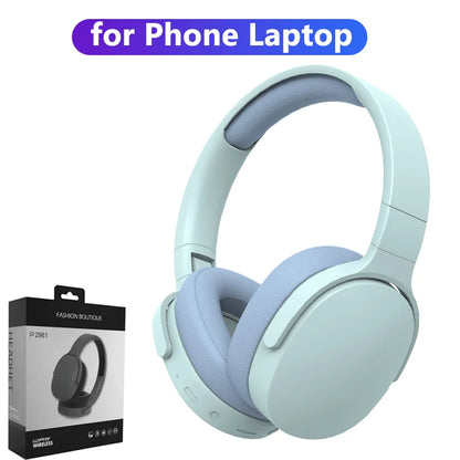 Headphone Bluetooth Over Ear Stereo HIFI Headset Wireless Heavy Bass Game Earphone TF/AUX Music Player with MIC/Radio for Gifts