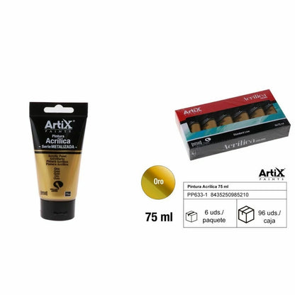 Pinturas Acrílicas para Manualidades y Uso Profesional, Colores, 75ML