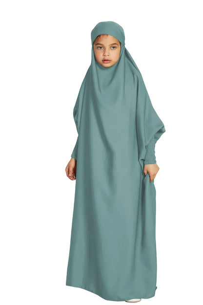 2024 Ramadan Eid Niqab Khimar Prayer Clothes For Women Kids Muslim Abaya Dubai Turkey Islam Dress Kebaya Robe Femme Musulmane