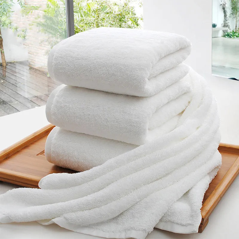 White oversized bath towel Super absorbent thick cotton bath towel Family Bath Hotel Adult bath towel Spa bath towel Beach towel