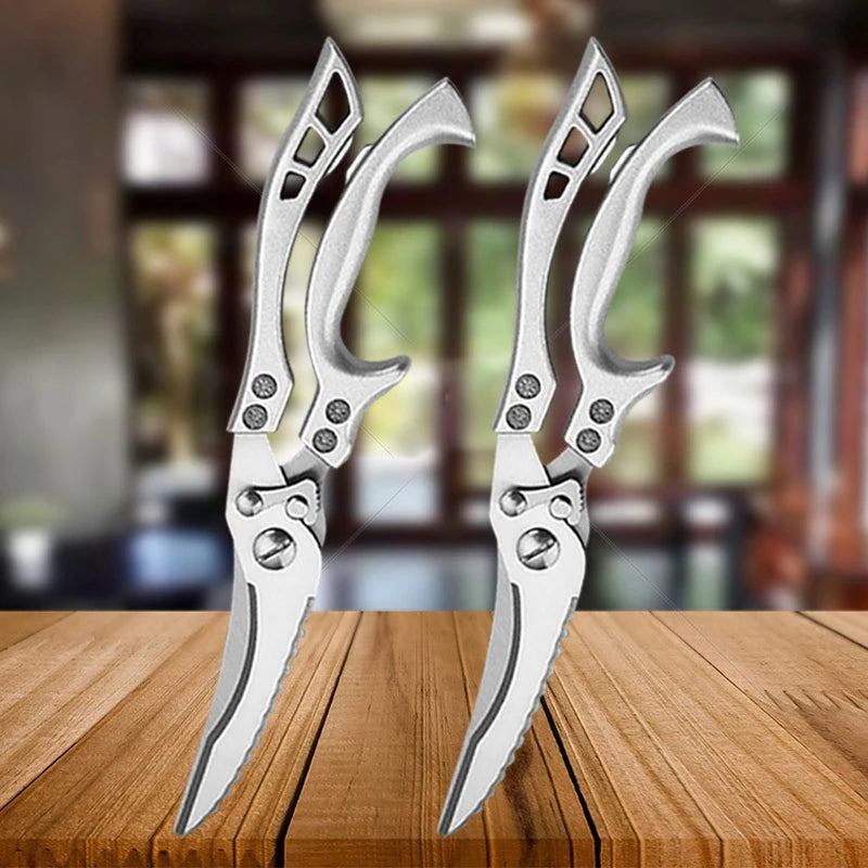 Kitchen Scissors Stainless Steel Strong Chicken Bone Scissors Home Multi-functional Cut Fish Bone Kill Fish Barbecue Special