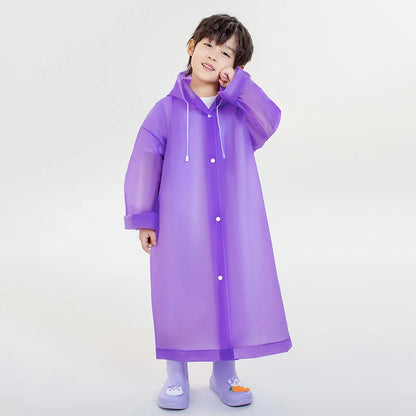 Children Rain Poncho Non-Disposable Travel Rain Gear Coat Outdoor Hiking Accessories Child Raincoat Kids Rainwear Waterproof