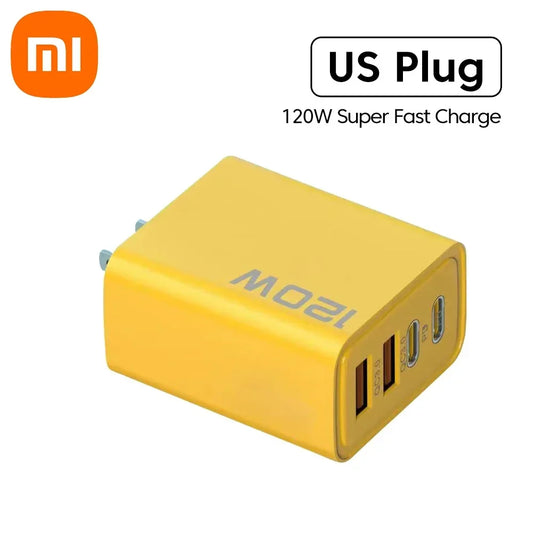 Kabel Pengecas Ultra Cepat Xiaomi 10A 120W Pengecas Super Cepat 4Port USBC PD Pengecas Cepat JenisC Pengecas untuk Xiaomi iPhone Samsung