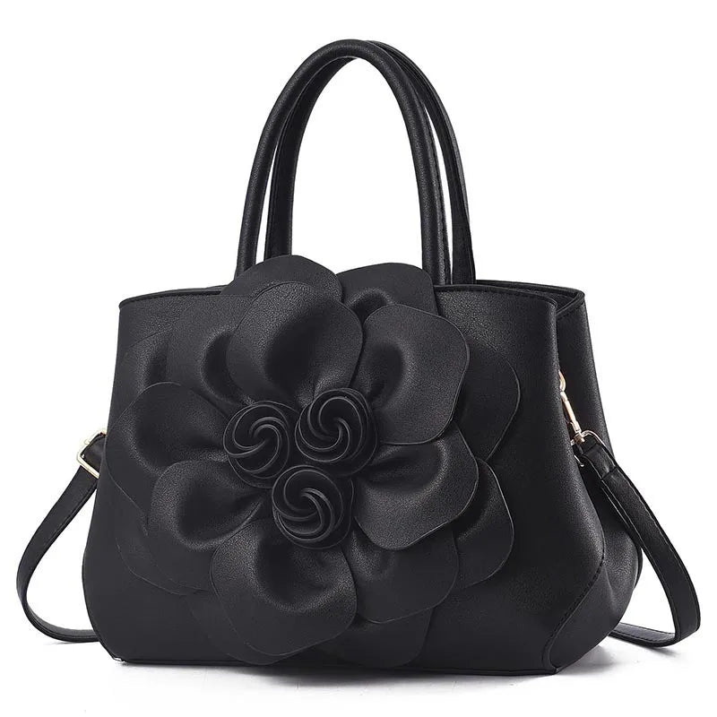 New Fashion Big Rose Flower Women's Bag Handbag Shoulder Bag Purse Ladies Female Crossbody Bag Luxury Bag Large Capacity 2#