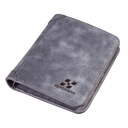 Men's Wallet Leather Billfold Slim Hipster Cowhide Credit Card ID Holders Inserts Coin Purses Luxury Business Foldable Wallet