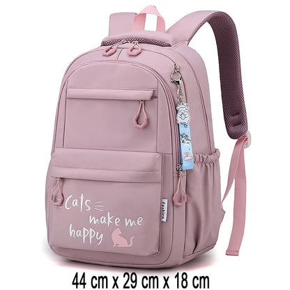 Beg sekolah kanak-kanak perempuan beg sekolah beg belakang merah jambu untuk kanak-kanak kanak-kanak remaja beg sekolah rendah Kawaii comel kalis air kit kelas kecil 
