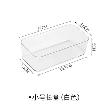 透明盒子储物收纳盒办公桌塑料容器抽屉收纳盒桌面珠宝盒化妆品收纳盒