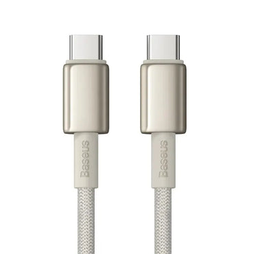 Kabel Baseus 100W Jenis C untuk iPhone 15 USB C PD Pengecas Cepat Kord Wayar Pengecas untuk Macbook Samsung Xiaomi Jenis C Kabel USB C 