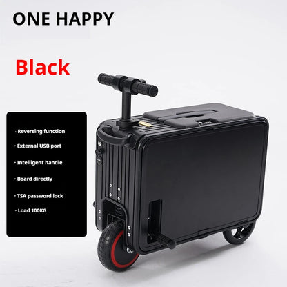 Cycling electric luggage 20 inch smart travel luggage carry-on electric trolley case student remote control luggage