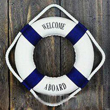 Life Buoy Crafts Living Room Decoration Nautical Style Welcome Decorative Red Blue Life Buoy Home Marine Beach Wall Decoration