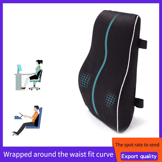 1pc Memory Foam Non-Slip Car Seat Cushion for Office and Gaming Chairs - Supports Lumbar and Waist - Soft and Comfortable