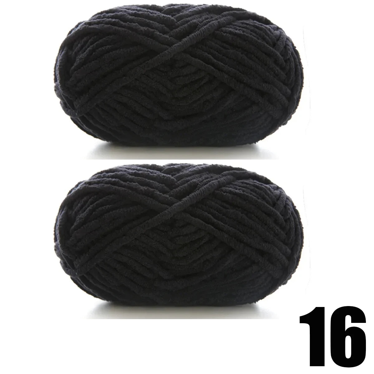 2pcsX50g Benang Baldu Tebal Buatan Tangan DIY Mengait Benang Talian Bulu Topi Selendang Benang Chenille Lembut Knit Wol 