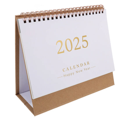 24 25 Desk Calendar Monthly 2025 Mini Standing Decoration Office Desktop Planner