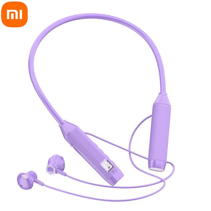 Xiaomi Wireless Bluetooth Earphones Neck Wear Earphones Long Battery Life LED Digital Display With Microphone Sports Earphones