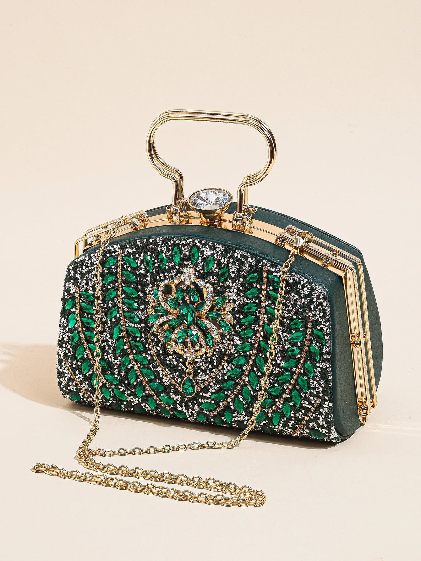 Beg Makan Malam Mini Beads Elegant Beads Satchel, Beg Tangan Parti Mewah Berkilauan Klasik Untuk Wanita, Hadiah Festival Untuk Wanita 