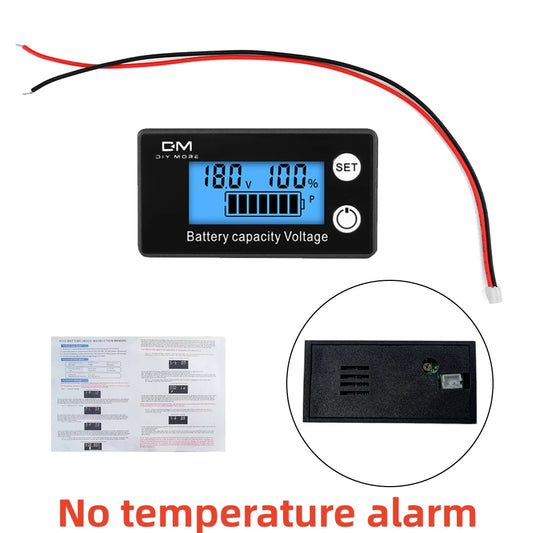 6133A DC Bateri Voltmeter Penunjuk Kapasiti 8V-100V Meter Kuasa Litium LiFePO4 sel asid plumbum 12V 24V 48V untuk Bateri LCD 