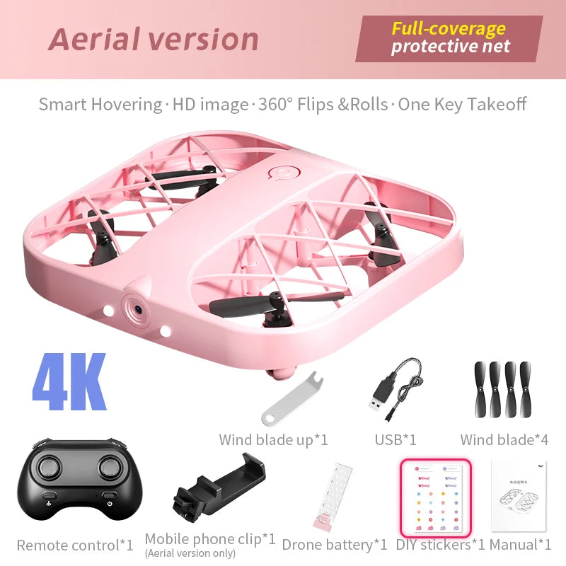 New JJRC H107/H36 8K shooting mini drone quadcopter children remote control toys intelligent obstacle avoidance helicopter