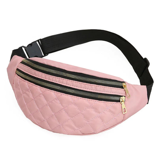 Waist Bag Women Men Waterproof Pocket Fashion Casual Chest Handbag Unisex Sports Travel Purse Plaid Waist Pack Belly Bags Case