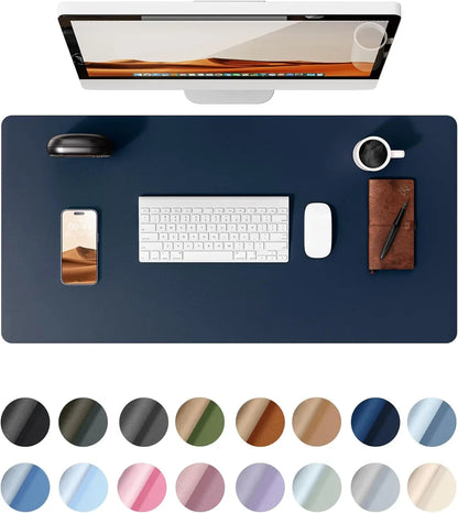 Leather Desk Pad Protector, Office Desk Mat, Large Mouse Pad, Non-Slip PU Leather Desk Blotter, Laptop Desk Pad  Waterproof