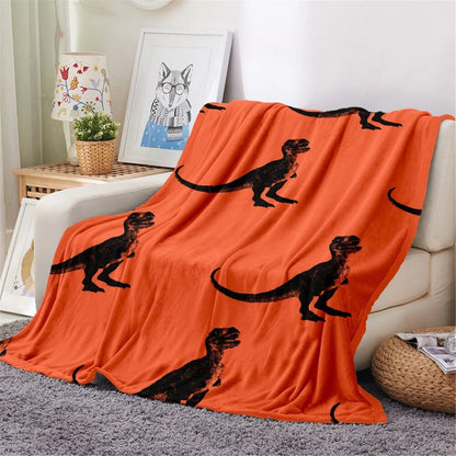 KACISSTY Cartoon Dinosaur Baby Blanket Soft Flannel Throw Blanket for Chair Travel Camping Kids Adults Bed Couch Cover 5 Size