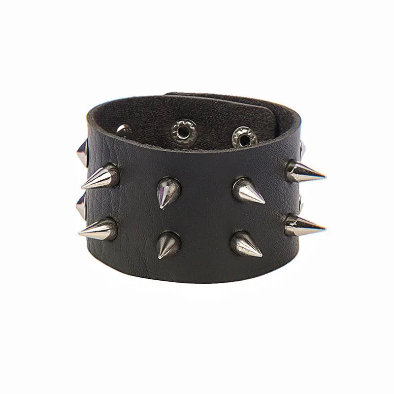 2022 Punk Rivet Nightclub Trend Bracelet Skull Bracelets Bangle Stainless steel Gothic Multi-level Fashion Jewelry wholesale