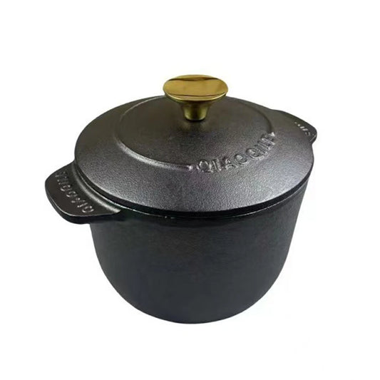 Cast Iron Rice Cooker Deepened Rice Pot Induction Compatible Thickened Rice Stewpot Dutch Oven Cooking Utensils