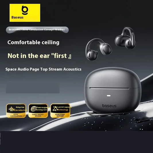 BASEUS MC1 Wireless Bluetooth Earphones Air Bone Conduction Ear Clip Waterproof Gaming Sports Running Custom Open Earphones