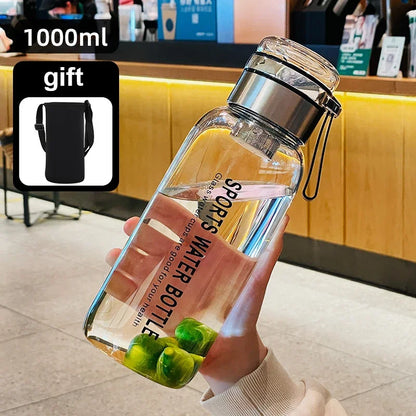 2L Large Capacity Glass Water Bottle Transparent Milk Juice Cup Outdoor Portable Leakproof Drinkware Tea Water Glass Bottle 2L