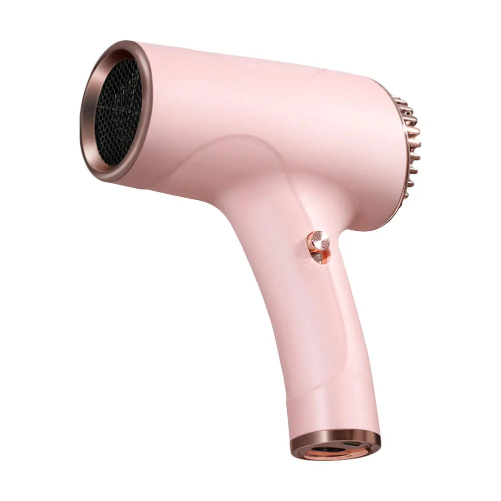 Portable Handy Hairdryer Fan Cordless Lonic 40/500W USB Rechargeable Powerful 2 Gears Hair Dryer for Travel Home Dormitory