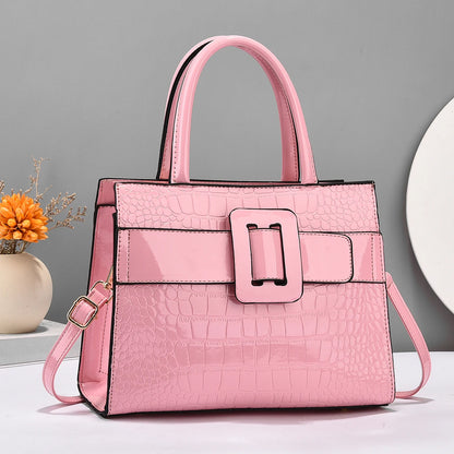 Beg Tangan Kulit Corak Buaya Premium - Dompet Tote &amp; Beg Bergaya untuk Wanita - Serbaguna, Tahan Lama 
