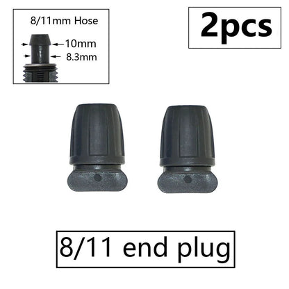 3/8" 8mm Penyambung Hos Taman 8/11 Hingga 4/7 3/5mm Pengurangan Hos Pemisah Air Tee Siku Hujung Palam Titisan Sistem Pengairan 