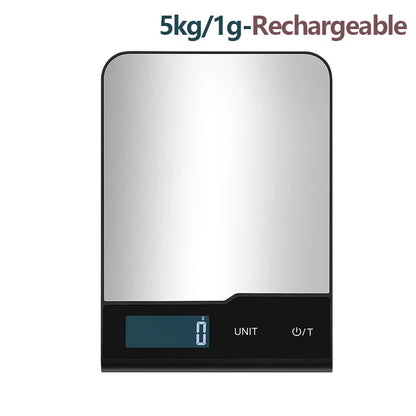 5/10/15kg Household Kitchen Scale Electronic Food Scale Baking Scale Measuring Tool Stainless Steel Platform with LCD Display