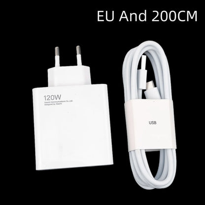 Poco F4 Gt Charger Original XiaoMi 120W Turbo Fast EU US Charging Power Supply Adapter For RedMi Note 13 12 11T Pro Mi 13 Ultra