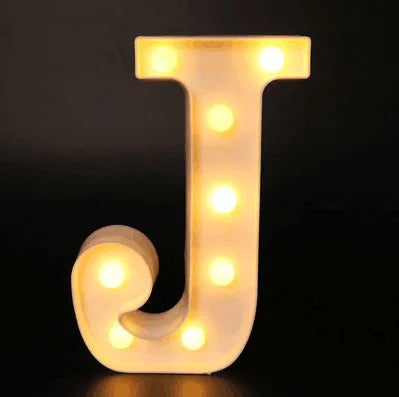 Decorative Name Letters Alphabet Letter LED Lights Luminous Number Lamp Night Light Wedding Birthday Christmas Party Decor Home