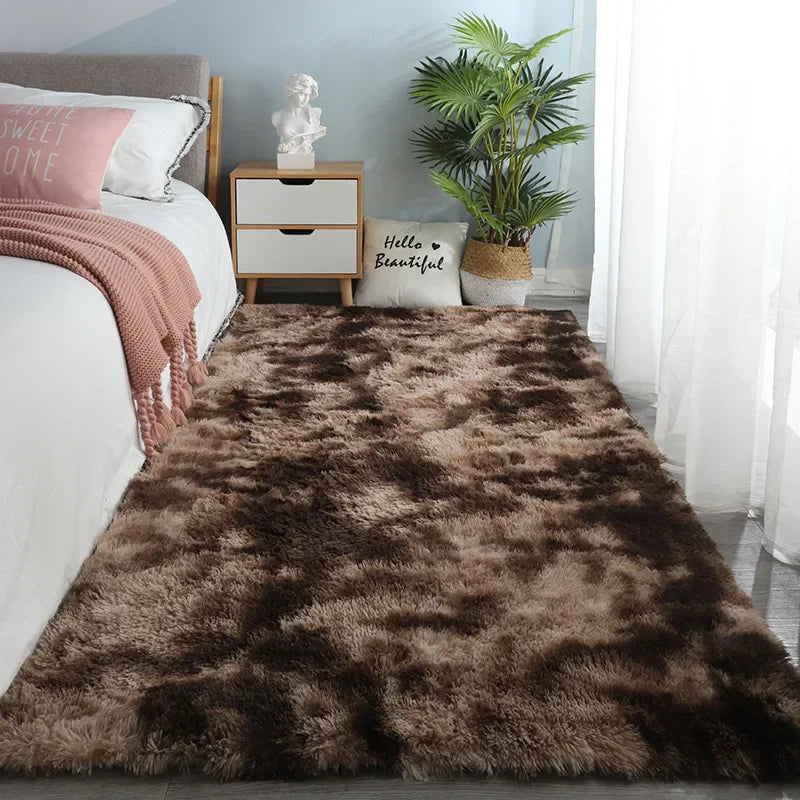 Gray Carpet for Living Room Plush Rug Bed Room Floor Fluffy Mats Anti-slip Home Decor Rugs Soft Velvet Carpets Kids Room Blanket