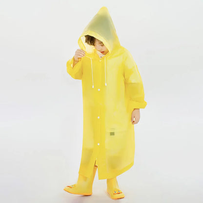 Children Rain Poncho Non-Disposable Travel Rain Gear Coat Outdoor Hiking Accessories Child Raincoat Kids Rainwear Waterproof