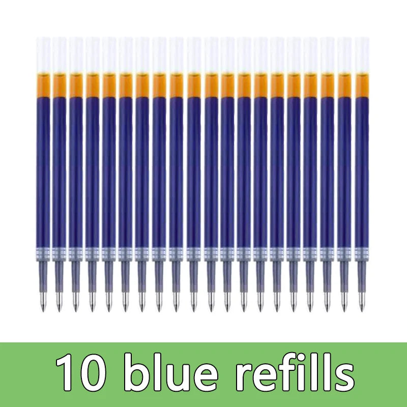 0.5mm Gel Pens Set Black Blue Red Refills Ballpoint Pens Bullet Tip School & Office Supplies Stationery Kawaii Accessories