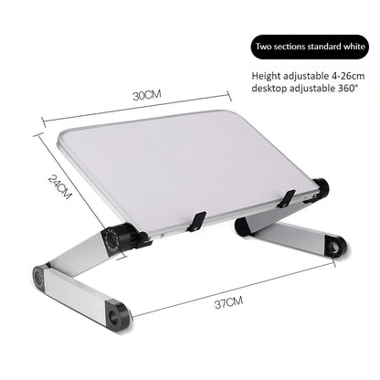 Adjustable Laptop Desk Stand Portable Aluminum Foldable Notebook Table Ergonomic Lapdesk Bed Sofa Table Desk Stand Laptop Holder